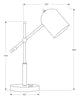 18" Brass Metal Desk Task Table Lamp|Lampe de travail de 18 po en métal laiton pour le bureau ou la table