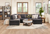 Made in Canada Morgan 2-Piece Left-Facing Chenille Fabric Wrap Sectional with Accent Pillows - Grey | Sofa sectionnel en U de gauche Morgan 2 pièces fabriqué au Canada en tissu de chenille avec coussins décoratifs - gris