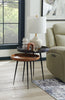 Nashik 24" Round Accent Table - Grey Brown|Table d'appoint ronde Nashik de 24 po - gris-brun