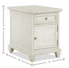 Newman  18" Traditional Chairside Table with Storage - Alabaster White Pine|Table de fauteuil traditionnelle Newman de 18 po avec rangement - pin blanc albâtre