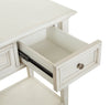 Newman  50" Traditional Sofa Table with Storage and Shelf - Alabaster White Pine|Table de salon traditionnelle Newman de 50 po avec rangement et tablette - pin blanc albâtre