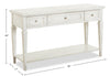Newman  50" Traditional Sofa Table with Storage and Shelf - Alabaster White Pine|Table de salon traditionnelle Newman de 50 po avec rangement et tablette - pin blanc albâtre