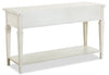 Newman  50" Traditional Sofa Table with Storage and Shelf - Alabaster White Pine|Table de salon traditionnelle Newman de 50 po avec rangement et tablette - pin blanc albâtre