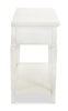 Newman  50" Traditional Sofa Table with Storage and Shelf - Alabaster White Pine|Table de salon traditionnelle Newman de 50 po avec rangement et tablette - pin blanc albâtre