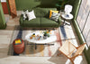 Kort & Co. Nico 22" Modern Oval End Table - White Sinetered Stone with Dark Grey Metal Legs|Table de bout ovale moderne Nico de Kort & Co. de 22 po - pierre frittée blanche avec pattes en métal gris foncé