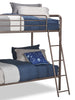 Noah Bunk Bed with Ladder & Guard Rail for Kids, Metal, Dark Bronze - Twin/Twin | Lits superposés Noah en métal pour enfants avec échelle et garde-corps, bronze foncé - simple et simple