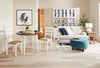 Made in Canada Nofia 58" Chenille Fabric Loveseat with Two Accent Pillows and Wood Legs - Linen Beige | Causeuse Nofia de 58 po fabriquée au Canada en tissu de chenille avec 2 coussins décoratifs et pattes en bois - beige lin