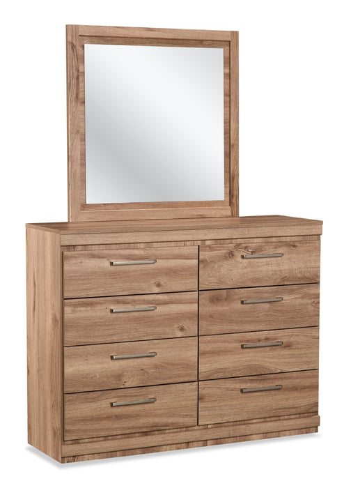 Oakley Bedroom Dresser Mirror, Made in Canada - Natural