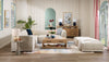 Kort & Co. Oaklyn Modular 5-Piece Fabric Sectional with Tufted Seat Cushions - Beige | Sofa sectionnel modulaire Oaklyn Kort & Co. 5 pièces en tissu avec coussins de siège capitonnés - beige