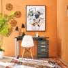Oscar 47" Reversible Office Desk with Storage - Grey|Bureau réversible Oscar de 47 po avec rangement - gris