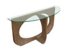 Kerwin 52" Sofa Table with Glass Top - Almond | Table de salon Kerwin de 52 po avec dessus en verre - amande