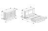 Parker Cabinet Bed with Memory Foam Mattress, Seafoam - Queen Size | Armoire-lit Parker avec matelas en mousse à mémoire de forme, écume de mer - format grand lit