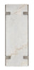 Paradox 48" Modern Sofa Table with Shelf - White Marble Top with Brushed Platinum Frame|Table de salon moderne Paradox de 48 po avec tablette - dessus en marbre blanc avec armature platine brossé