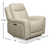 Scott Living Prescott 42.5" Genuine Leather Power Reclining Chair with Power Headrest - Platinum Grey | Fauteuil à inclinaison électrique Prescott de Scott Living de 42,5 po en cuir véritable avec appuie-tête électrique - gris platine
