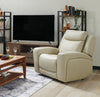 Scott Living Prescott 42.5" Genuine Leather Power Reclining Chair with Power Headrest - Platinum Grey | Fauteuil à inclinaison électrique Prescott de Scott Living de 42,5 po en cuir véritable avec appuie-tête électrique - gris platine