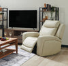 Scott Living Prescott 42.5" Genuine Leather Power Reclining Chair with Power Headrest - Platinum Grey | Fauteuil à inclinaison électrique Prescott de Scott Living de 42,5 po en cuir véritable avec appuie-tête électrique - gris platine