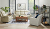 Scott Living Prescott 88.5" Genuine Leather Power Reclining Sofa with Power Headrests - Platinum Grey | Sofa à inclinaison électrique Prescott de Scott Living de 88,5 po en cuir véritable avec appuie-têtes électriques - gris platine