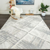 Lola Lattice Lines Cream Shag Area Rug - 6'7" x 9'6"|Carpette à poil long Lola crème à motif de treillis et de lignes - 6 pi 7 po x 9 pi 6 po
