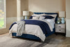 Kort & Co. Rain Upholstered Platform Bed in Blue Fabric, Tufted - Queen Size | Lit plateforme rembourré Rain de Kort & Co. en tissu bleu capitonné - format grand lit