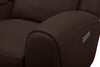 Reign 78" Top-Grain Genuine Leather Power Reclining Loveseat with Console - Silverado Chocolate Brown | Causeuse à inclinaison électrique Reign de 78 po en cuir véritable de qualité supérieure avec console - brun chocolat Silverado