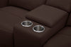 Reign 78" Top-Grain Genuine Leather Power Reclining Loveseat with Console - Silverado Chocolate Brown | Causeuse à inclinaison électrique Reign de 78 po en cuir véritable de qualité supérieure avec console - brun chocolat Silverado