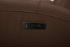 Reign 87" Top-Grain Genuine Leather Power Reclining Sofa with USB Ports - Silverado Chocolate Brown | Sofa à inclinaison électrique Reign de 87 po en cuir véritable de qualité supérieure avec ports USB - brun chocolat Silverado