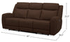 Reign 87" Top-Grain Genuine Leather Power Reclining Sofa with USB Ports - Silverado Chocolate Brown | Sofa à inclinaison électrique Reign de 87 po en cuir véritable de qualité supérieure avec ports USB - brun chocolat Silverado