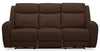 Reign 87" Top-Grain Genuine Leather Power Reclining Sofa with USB Ports - Silverado Chocolate Brown | Sofa à inclinaison électrique Reign de 87 po en cuir véritable de qualité supérieure avec ports USB - brun chocolat Silverado