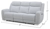 Reign 87" Fabric Power Reclining Sofa with USB Ports - Bronco Stone Grey | Sofa à inclinaison électrique Reign de 87 po en tissu avec ports USB - gris pierre Bronco