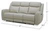 Reign 87" Top-Grain Genuine Leather Power Reclining Sofa with USB Ports - Deltona Moonshine Taupe | Sofa à inclinaison électrique Reign de 87 po en cuir véritable de qualité supérieure avec ports USB - taupe clair de lune Deltona