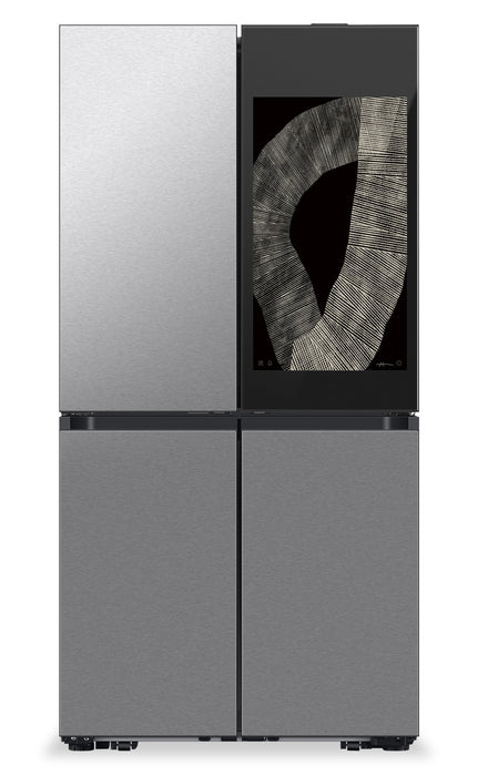 Samsung 36\" 22.5 Cu. Ft. Bespoke Counter-Depth 4-Door Flex™ with AI Family Hub+™ Refrigerator - Stainless Steel - RF23DB9900QDAC
