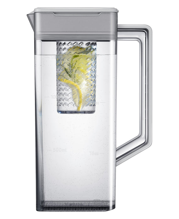 Samsung 36\" 22.5 Cu. Ft. Bespoke Counter-Depth 4-Door Flex™ with AI Family Hub+™ Refrigerator - White Glass - RF23DB990012AC