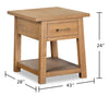 Rhett 22" Modern End Table with Storage and Shelf - Light Brown Oak|Table de bout moderne Rhett de 22 po avec rangement et tablette - chêne brun clair