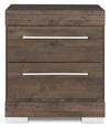 Riley Bedside 2-Drawer Nightstand, 21"W x 24"H, Made in Canada - Grey