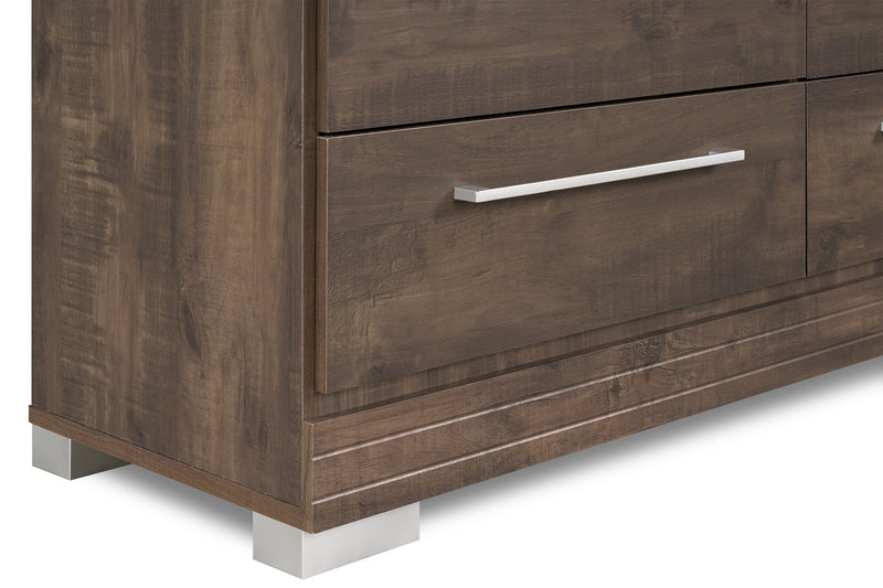 Riley Bedroom 6-Drawer Dresser, 49\"W x 31\"H, Made in Canada - Grey