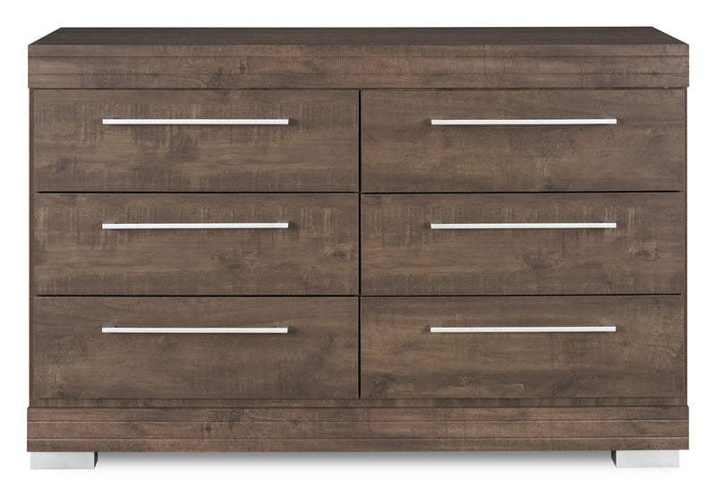 Riley Bedroom 6-Drawer Dresser, 49\"W x 31\"H, Made in Canada - Grey