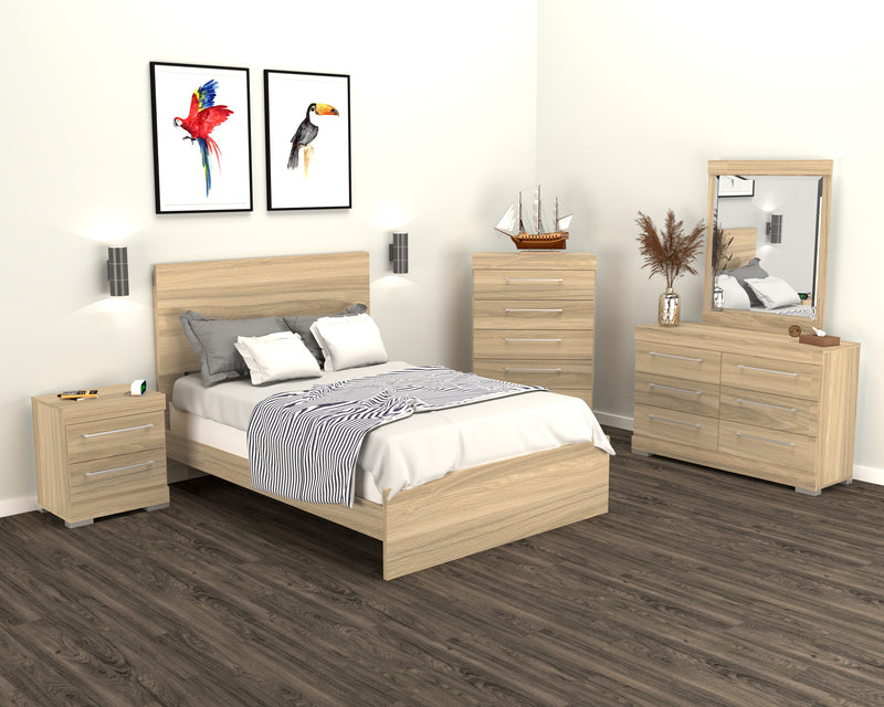 Riley Bedroom Chest of Drawers, 5-Drawer, 31\"W x 46\"H, Made in Canada - Natural