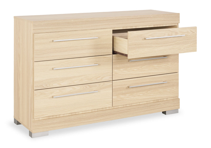 Riley Bedroom 6-Drawer Dresser, 49\"W x 31\"H, Made in Canada - Natural