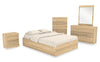 Riley Mates Bed with 3-Drawer Storage for Kids, Made in Canada, Natural - Full Size | Lit matelot Riley avec 3 tiroirs de rangement pour enfants, fabriqué au Canada, naturel - format lit double
