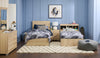 Riley Panel Bed with Headboard & Frame for Kids, Made in Canada, Natural - Twin Size | Lit à panneaux Riley avec tête de lit et cadre de lit pour enfants, fabriqué au Canada, naturel - format lit simple