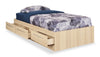 Riley Mates Bed with 3-Drawer Storage for Kids, Made in Canada, Natural - Twin Size | Lit matelot Riley avec 3 tiroirs de rangement pour enfants, fabriqué au Canada, naturel - format lit simple