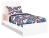 Riley Panel Bed with Headboard & Frame for Kids, Made in Canada, White - Twin Size | Lit à panneaux Riley avec tête de lit et cadre de lit pour enfants, fabriqué au Canada, blanc - format lit simple