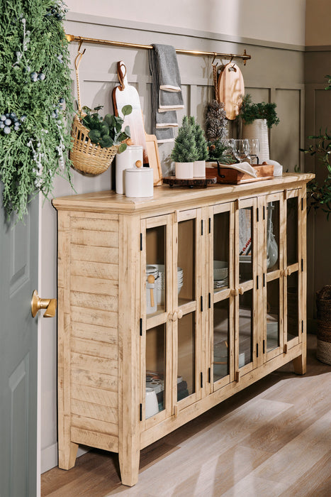 Rocco 70\" 6-Door Large Accent Cabinet - Cream