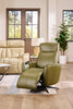 Serene 31" Genuine Leather Power Reclining Massage Chair with Power Headrest and Heated Seat - Green | Fauteuil de massage à inclinaison électrique Serene de 31 po en cuir véritable avec appuie-tête électrique et siège chauffant - vert