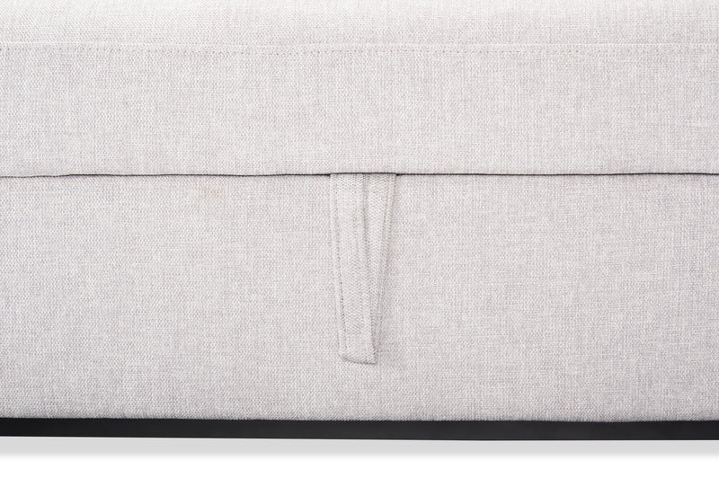 Shadow 82.5\" Linen-Look Fabric Sleeper Sofa with Storage and Two Armrest Pillows - Grey