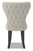 Shea Wing-Back Dining Chair with Linen-Look Fabric, Wood - Ivory | Chaise de salle à manger Shea à oreilles en tissu d’apparence lin et en bois - ivoire