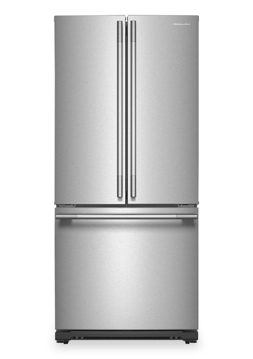 KitchenAid 20 Cu. Ft. 30\" French Door Refrigerator - PrintShield® Stainless Steel - KRFF330SPS