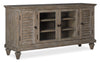Baron 62” Rustic Pine TV Stand with Storage and Cable Management for TVs up to 70” - Dovetail Grey | Meuble pour téléviseur rustique Baron de 62 po en pin avec rangement et système de gestion des