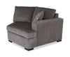 Made in Canada Legend 2-Piece Right-Facing Chenille Fabric Cuddler Sleeper Sectional - Pewter Brown | Sofa-lit sectionnel enveloppant de droite Legend 2 pièces fabriqué au Canada en tissu de chenille - brun étain