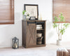 Bristow 31” Accent Cabinet with Shelves and Sliding Barn Door - Walnut Oak | Armoire décorative Bristow de 31 po avec tablettes et porte de grange coulissante - chêne noyer